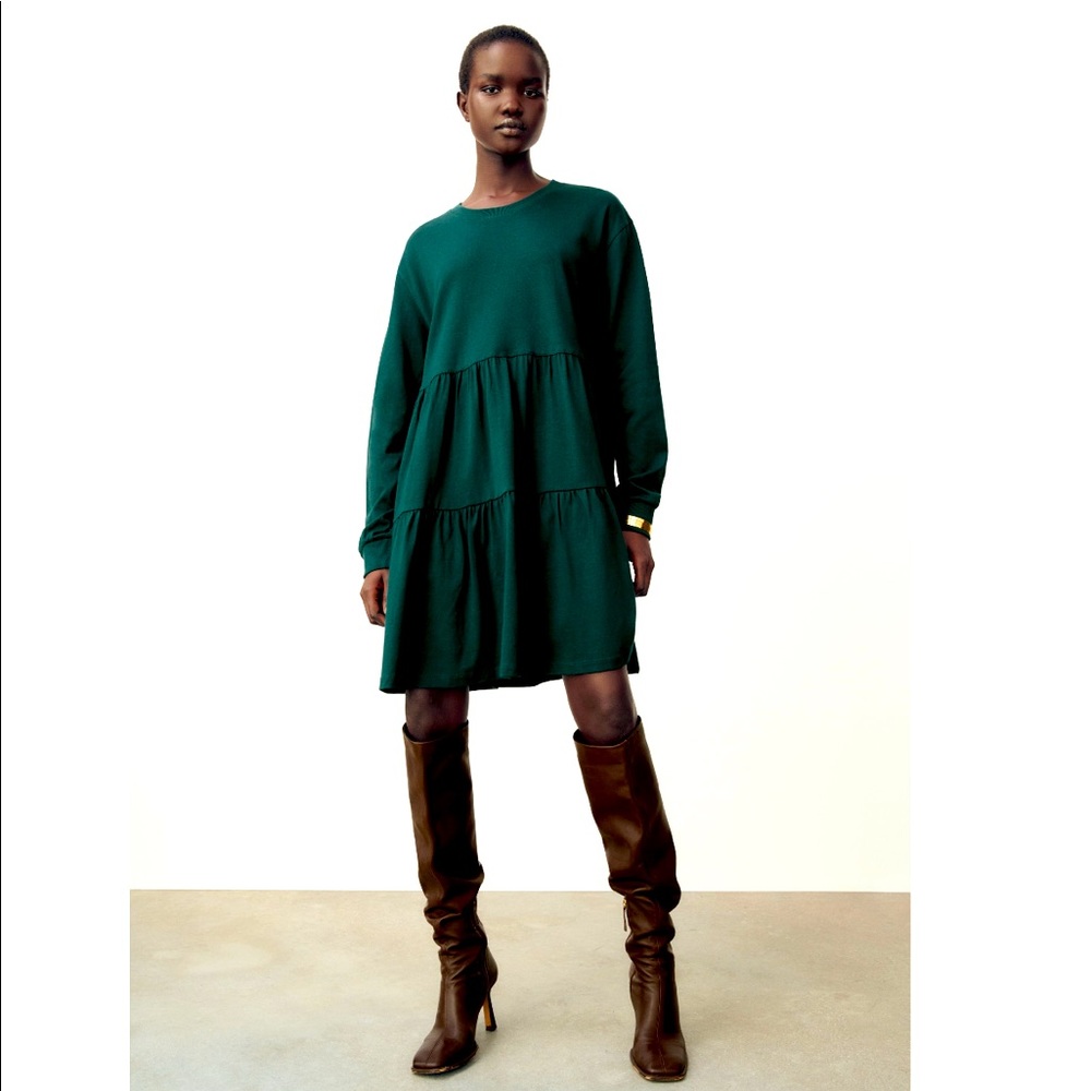 Zara NWT Short Tiered Dress sz L